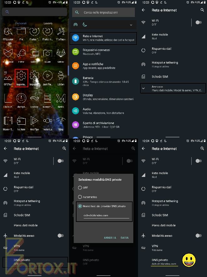 Come attivare il DNS privato nelle impostazioni Android